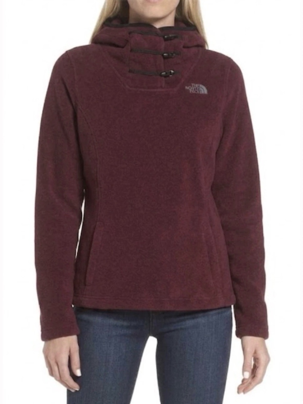 The North Face Women’s Burgundy Fleece Pullover Hoodie
